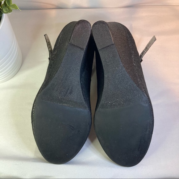 🖤Black Glitter Elegant Evening Wedge Heels (Round Toe) - "Trend Report " - Picture 9 of 15